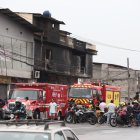 El inmueble afectado por incendio en la vía a Daule, Guayaquil.