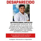 Este es el afiche de ayuda para tratar de encontrar al joven.