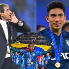 Guillermo Almada, Andrés Micolta y Ángel Mena del Pachuca.