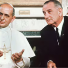 1967 – Visita del presidente estadounidense Lyndon B. Johnson al Papa Pablo VI en Roma