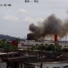 La nube de humo se logró observar a varios kilómetros de distancia.