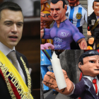 Daniel Noboa y los monigotes que han realizado de él