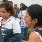 La cónyuge y 

la hermana de Jonathan Chancay Paredes acudieron al Laboratorio de Criminalística para retirar su cadáver.