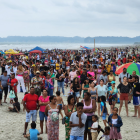 Playas de Esmeraldas durante el feriado de carnaval de 2024.