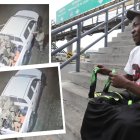 Ronny Medina recorrió el lugar donde fue capturado su hijo Gerald (segundo nombre de Steven) y sus tres amigos. Sostenía el uniforme favorito de su hijo.