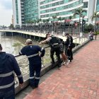 La policía llegó al lugar para levantar el cuerpo sin vida.