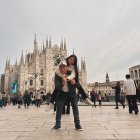 Rony Torres junto a su esposa Anggie Cisneros, en una de las giras por Italia.