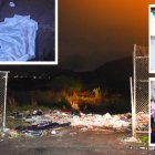 En este lugar, rodeado de basura, fueron hallados enterrados los dos desaparecidos y otra persona, cuya identidad aún se desconoce.