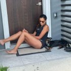 'La Flaca' junto a Óscar, el perro que la acompaña a correr.