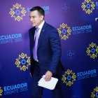 Daniel Noboa también estuvo presente en el debate presidencial.