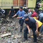 Viviendas afectadas por el fuerte aguacero ocurrido en Loja.