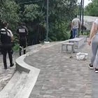 La Policia llegó al lugar para recabar indicios.