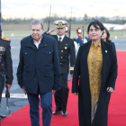 Edmundo González fue recibido por por la canciller Gabriela Sommerfeld.