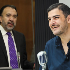 Los alcaldes de Quito, Pabel Muñoz, y de Guayaquil, Aquiles Álvarez.