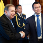 Edmundo González estuvo en Quito y se reunió con el presidente Daniel Noboa.