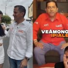 Víctor Chiriboga (i) junto a una bella ciudadana; y Lucio Gutiérrez en su disputa personal con Rafael Correa.