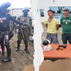 Tres motocicletas, armas, municiones incautaron durante el arreste de Luis David García García, de 23 años, y a Jonathan Gabriel Alcívar Robles.