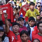 Los seguidores de Cristiano Ronaldo se dieron cita en el parque La Carolina.