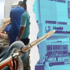 En la sala de emergencia cortaron el arpón para poder retirarlo del cuerpo.