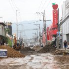 En la imagen se observan los cuatro moteles que han sido afectados por el asfaltado de la vía.