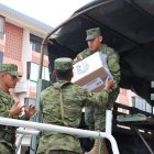 Militares entregaron el paquete electoral para los comicios del 9 de febrero.