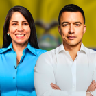 Luisa González, candidata de lista 5, y Daniel Noboa, aspirante por la lista 7.