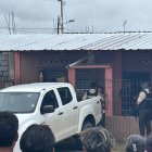 La policía llegó al sitio del crimen, donde detuvieron al sospechoso.