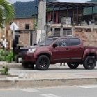 Esta camioneta recibió los impactos de bala.