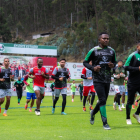 La plantilla del Mushuc Runa se entrena en una práctica matutina.