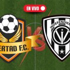 Libertad FC de local ante Independiente del Valle.