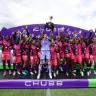La plantilla completa de Dragonas festejó eufórica en el podio de monarcas dejando en claro que el título de campeonas de la Superliga Femenina 2024 será buscado nuevamente por ellas.