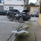 El vehículo siniestrado en Sauces 8, norte de Guayaquil.