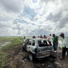 Un vehículo se encontró en este sector del cantón.