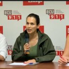 La ministra Inés Manzado, presidenta del COE Nacional, junto a varios ministros, sesionó en Machala.