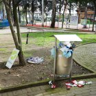 Moradores piden más cuidado del parque principal del sector Granda Centeno, en Quito.