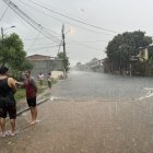 Una fuerte lluvia se registró en Petrillo, este jueves 27 de febrero.