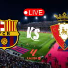 FC Barcelona se mide al Osasuna en la vigésimo séptima jornada de LaLiga de España.