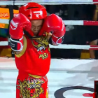 Jorgito Guayaco en su pelea de box con Manolito Rojas