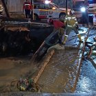 Trabajos en Loja por el desbordamiento del río Malacatos.