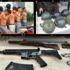 Los detenidos y las evidencias presentados por la Policía.