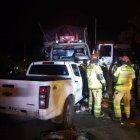 Los miembros del Cuerpo de Bomberos acudieron al lugar del siniestro.