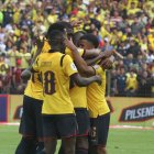 Todo el festejo de Ecuador con el gol de Enner Valencia.