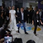 Debate Presidencial: Daniel Noboa no habló con la prensa a su ingreso.