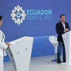 Noboa y González usaron el debate presidencial para lanzarse acusaciones.