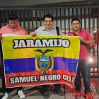 Hinchas de Ecuador en Santiago de Chile.