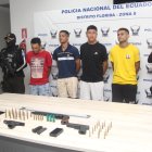 Los cuatro capturados fueron presentados en la Unidad de Vigilancia Comunitaria "Florida".