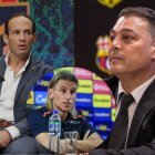 Carlos Alfaro  Moreno se fue con todo ante Francisco Egas y Sebastián Beccacece.