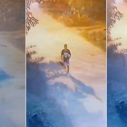 La chica forcejeó con el hombre y pudo liberarse.