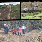 Los comuneros madrugaron para remover la tierra e instalar tuberías para el agua.