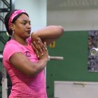 La pesista no dejó nunca las jornadas de entrenamiento para fortalecer su mejoría.